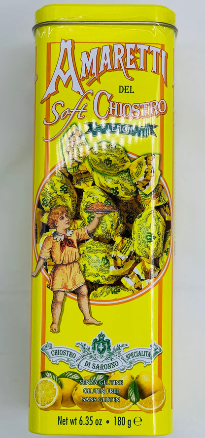 Lemon Soft Amaretti Tower Tin