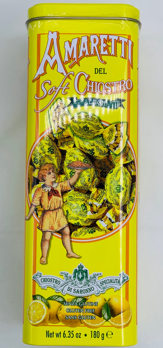 Lemon Soft Amaretti Tower Tin